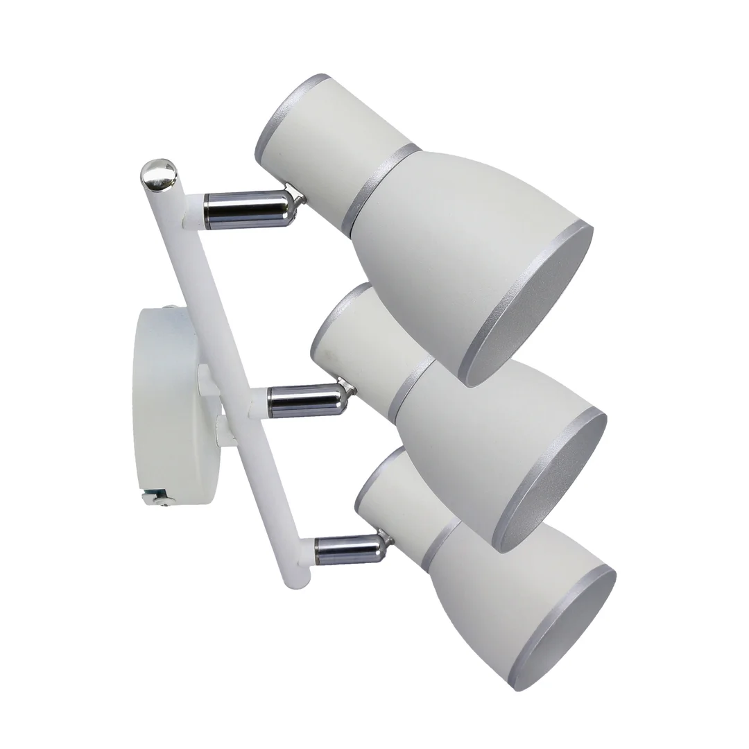 FIDO LAMPA SUFITOWA LISTWA 3X40W E14 BIAŁY+CHROM — zdjęcie 10