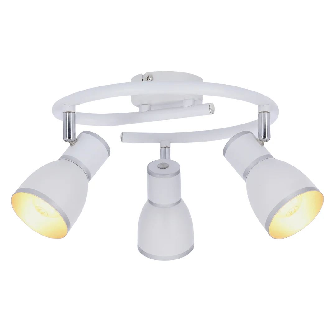 FIDO LAMPA SUFITOWA SPIRALA 3X40W E14 BIAŁY+CHROM — zdjęcie 14