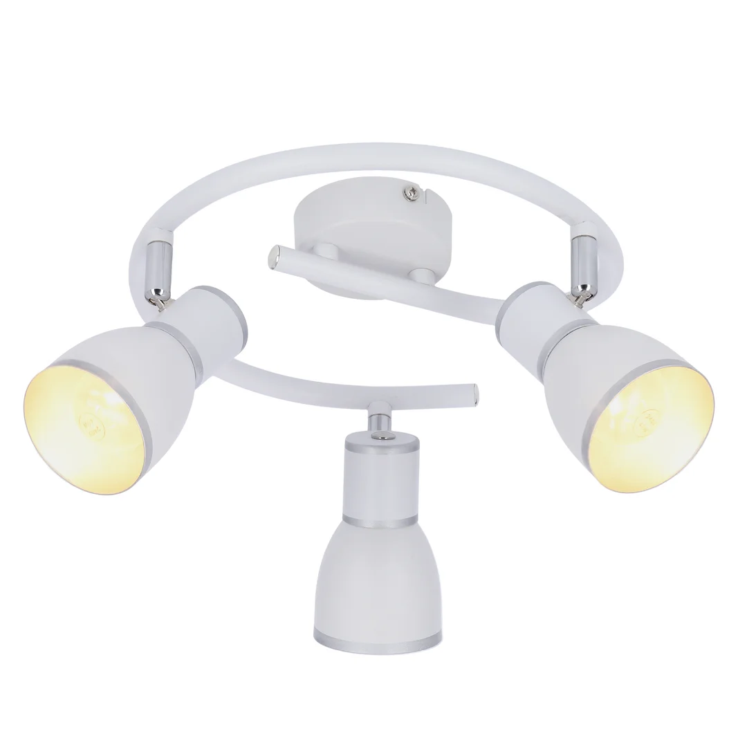 FIDO LAMPA SUFITOWA SPIRALA 3X40W E14 BIAŁY+CHROM — zdjęcie 15
