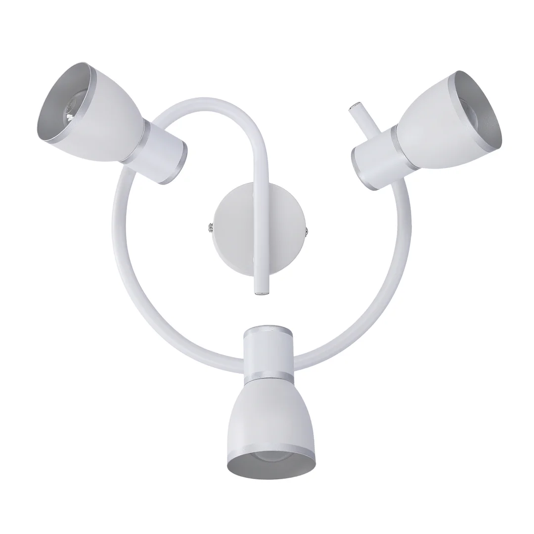 FIDO LAMPA SUFITOWA SPIRALA 3X40W E14 BIAŁY+CHROM — zdjęcie 17