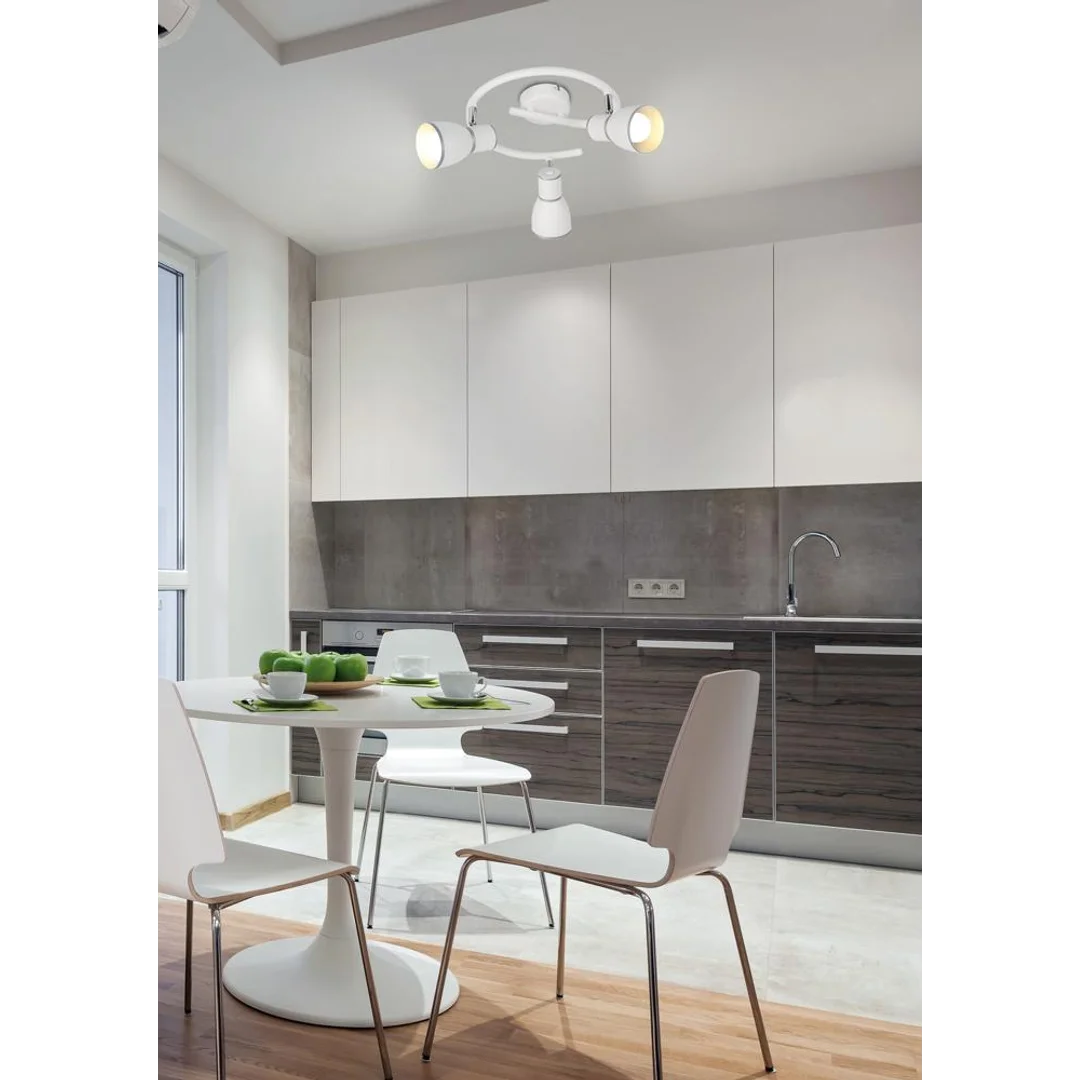FIDO LAMPA SUFITOWA SPIRALA 3X40W E14 BIAŁY+CHROM — zdjęcie 19