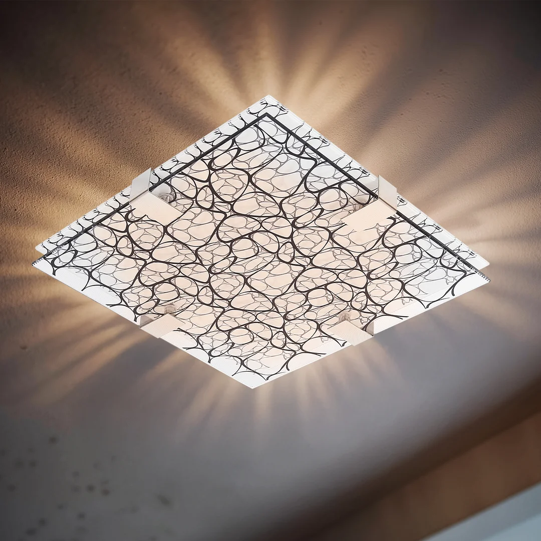 FIERA LAMPA SUFITOWA PLAFON 31X31 2X60W E27 KWADRAT — zdjęcie 2