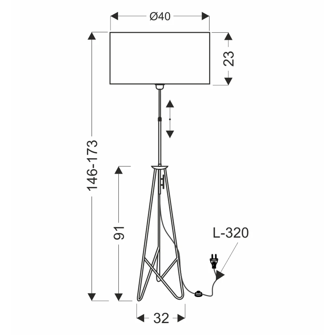 FLOAT LAMPA PODŁOGOWA CZARNA 1X60W E27 ABAŻUR CZERWONY — zdjęcie 2