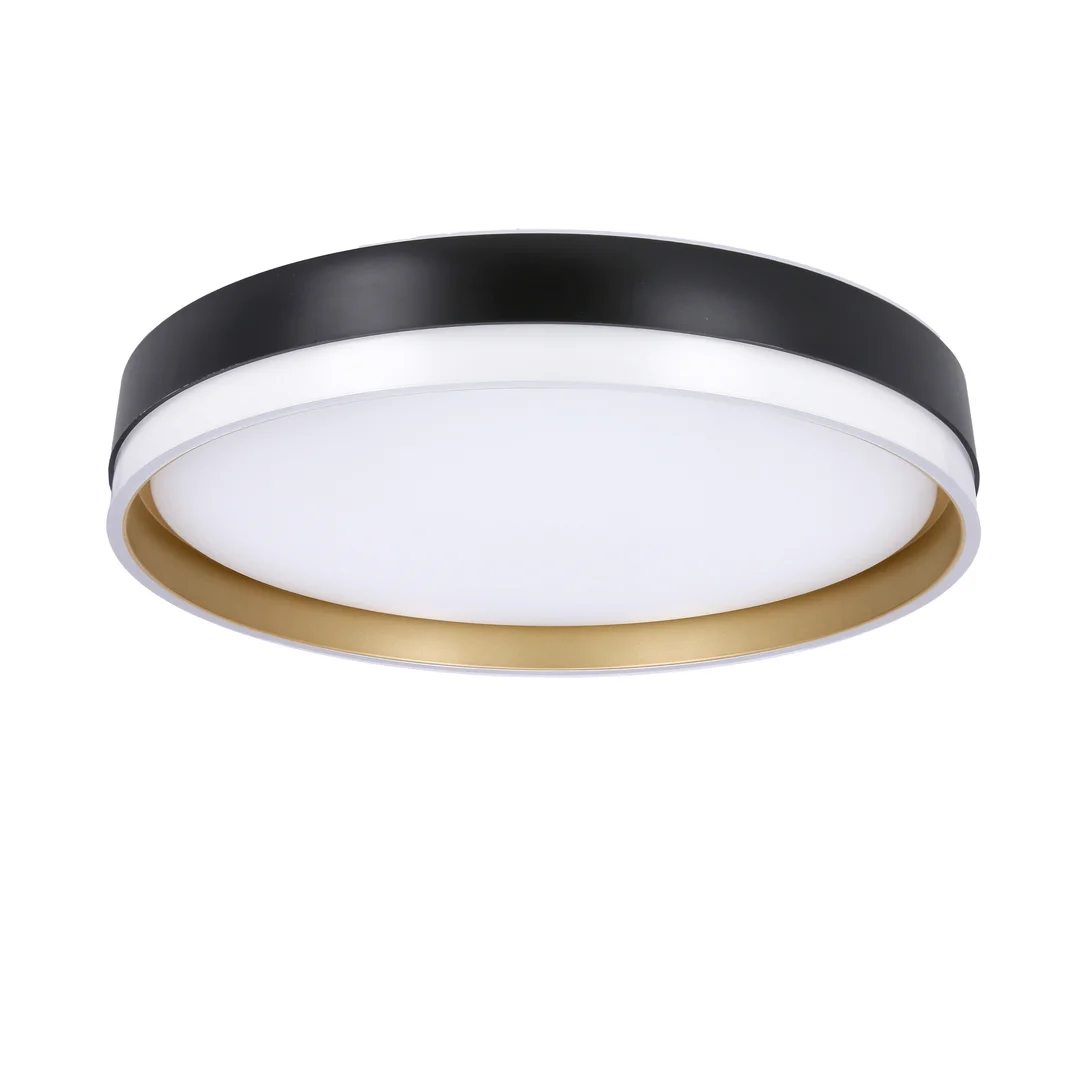 Florida lampa sufitowa plafon biało złoty+czarny 24w led 38 cm klosz biały — zdjęcie 4