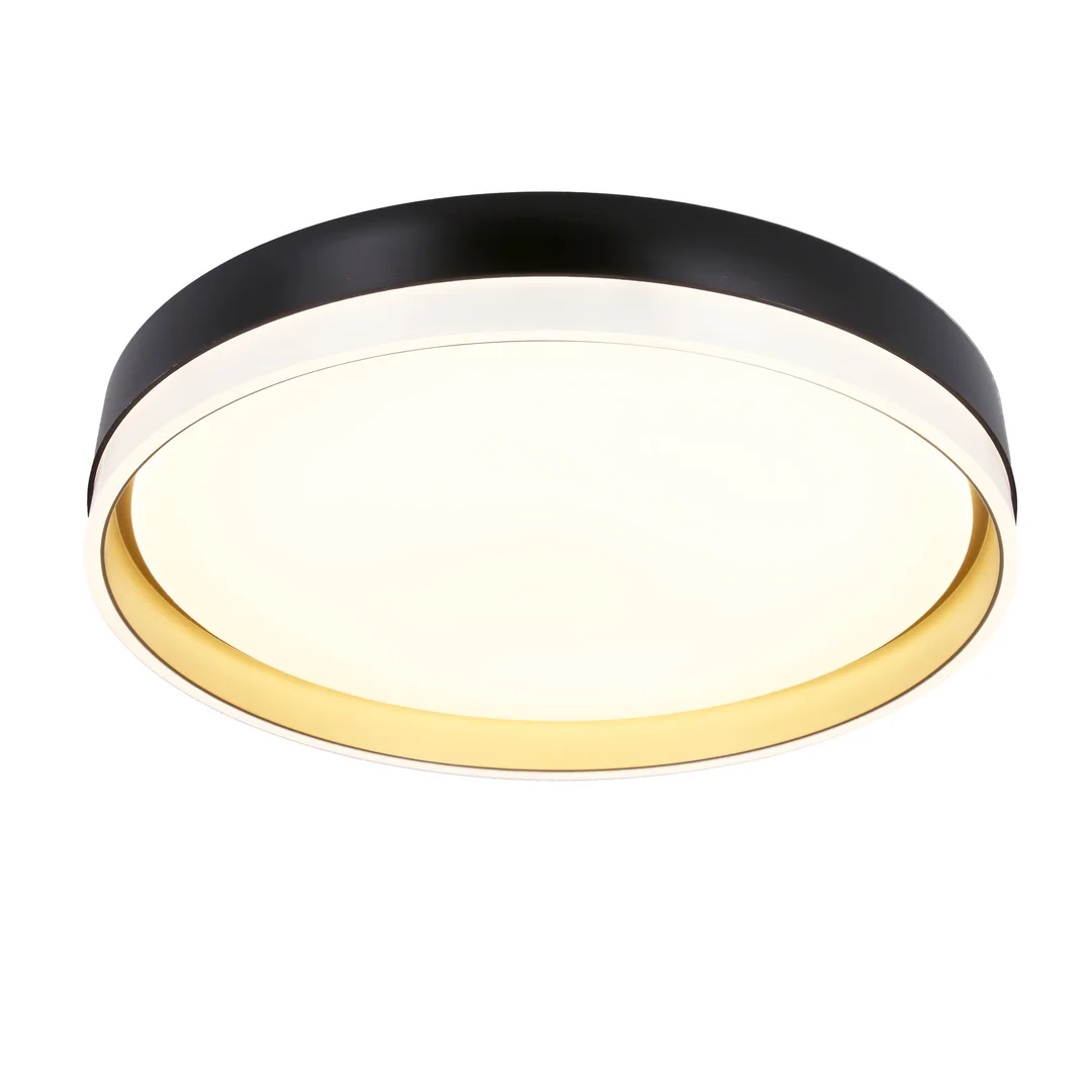 Florida lampa sufitowa plafon biało złoty+czarny 24w led 38 cm klosz biały — zdjęcie 6