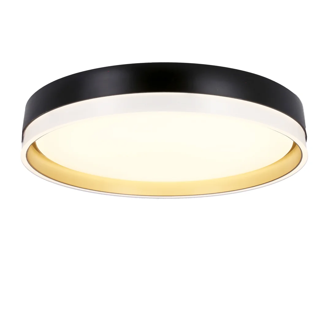 Florida lampa sufitowa plafon biało złoty+czarny 24w led 38 cm klosz biały — zdjęcie 7