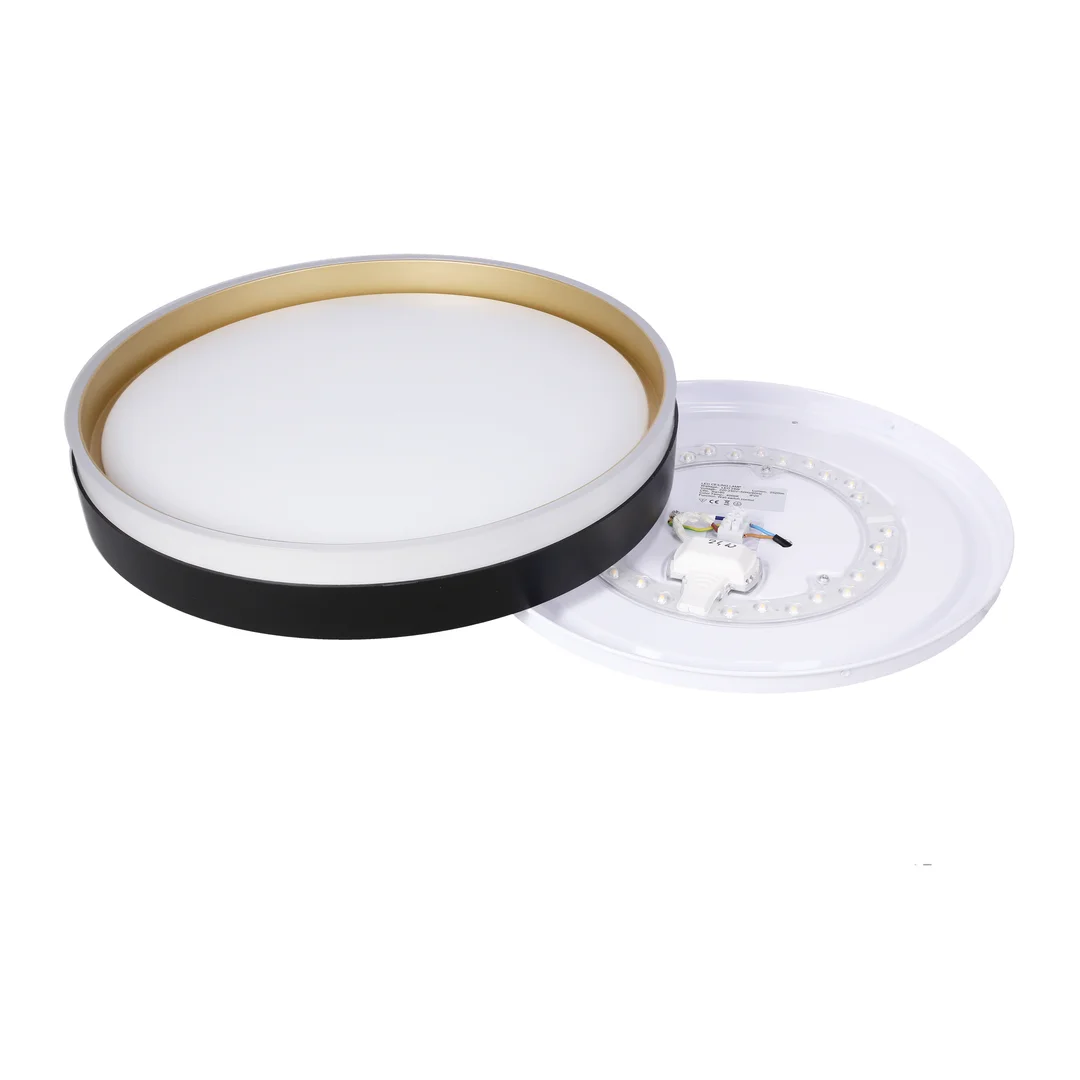 Florida lampa sufitowa plafon biało złoty+czarny 24w led 38 cm klosz biały — zdjęcie 8