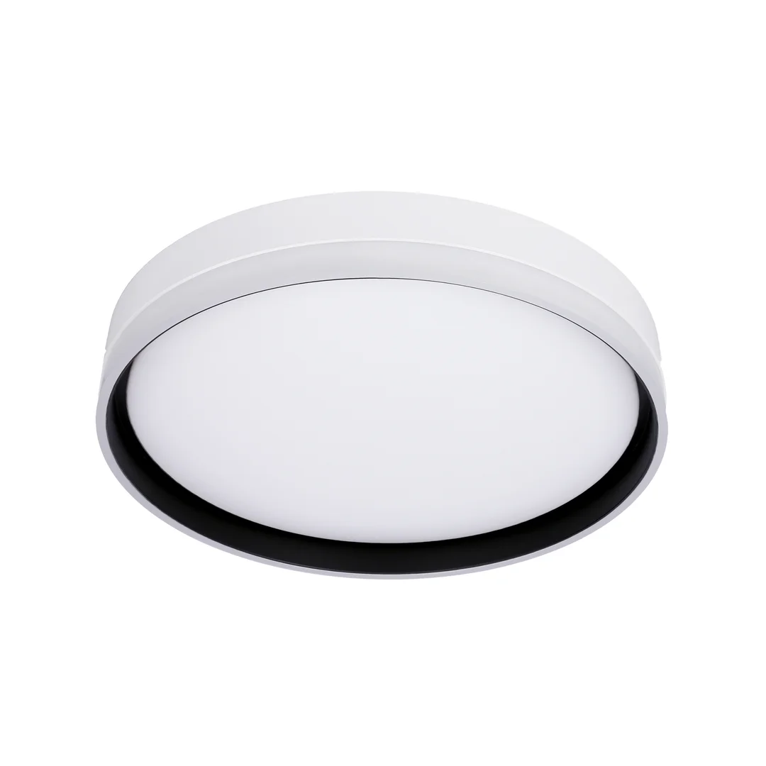 Florida lampa sufitowa plafon biały+czarny 24w led 39 cm klosz biały — zdjęcie 3