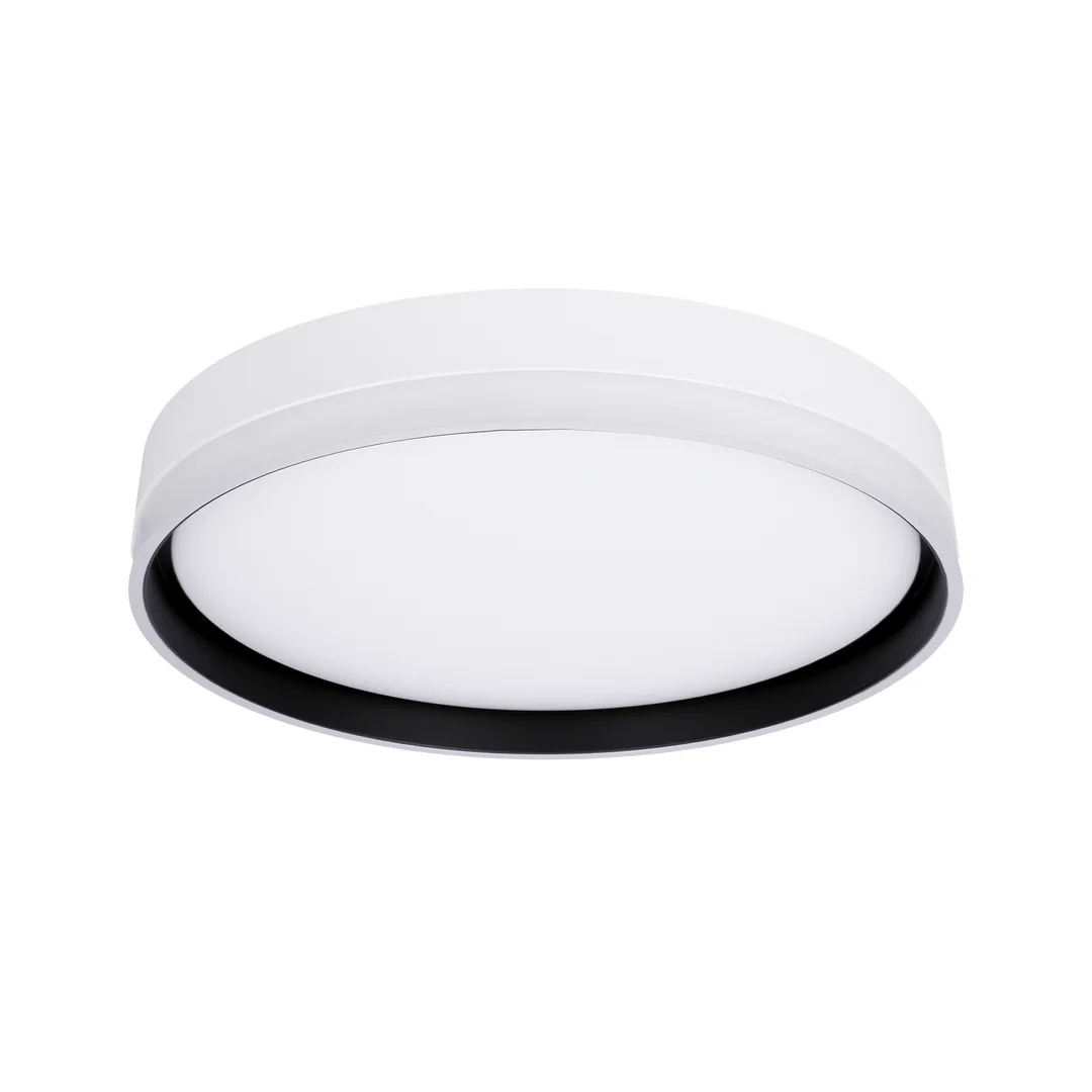 Florida lampa sufitowa plafon biały+czarny 24w led 39 cm klosz biały — zdjęcie 4