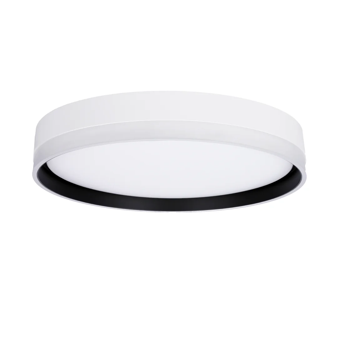 Florida lampa sufitowa plafon biały+czarny 24w led 39 cm klosz biały — zdjęcie 5