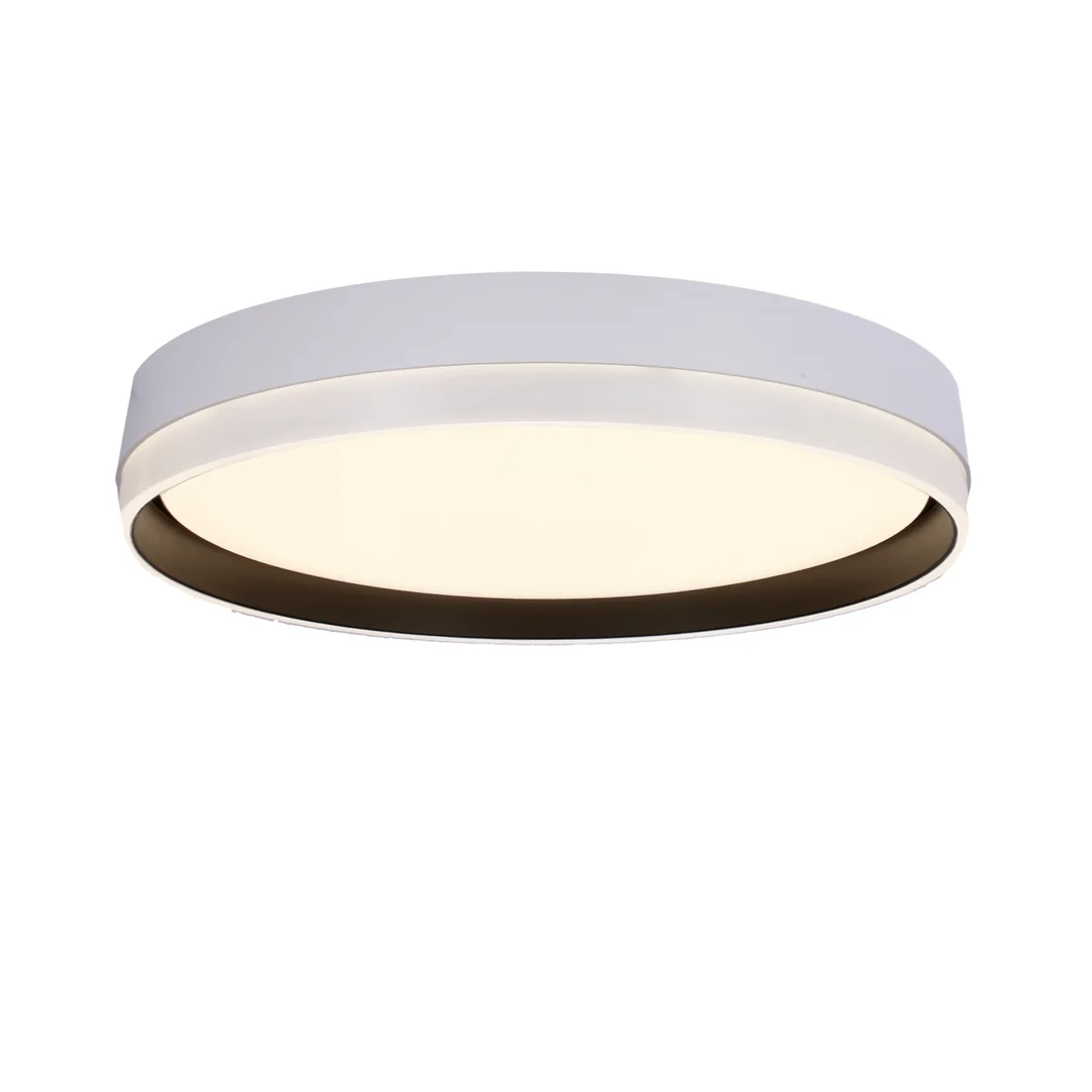 Florida lampa sufitowa plafon biały+czarny 24w led 39 cm klosz biały — zdjęcie 8