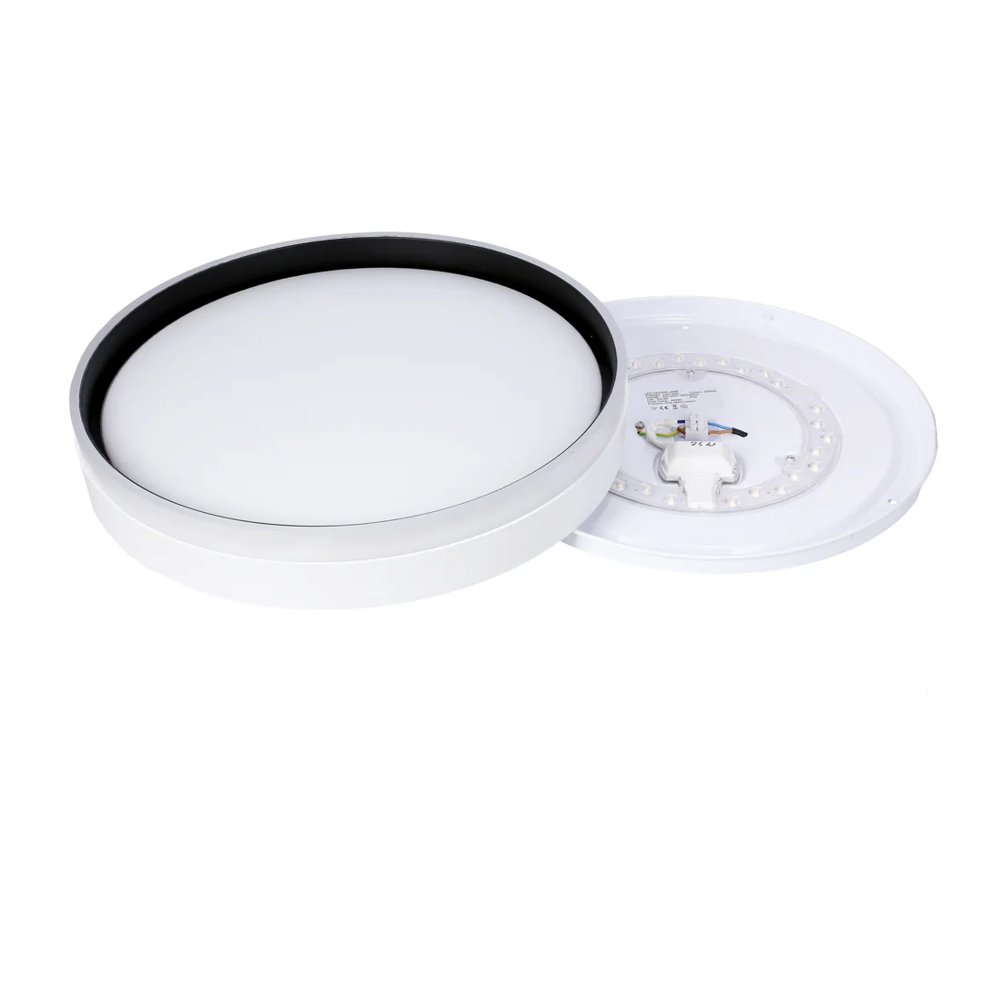 Florida lampa sufitowa plafon biały+czarny 24w led 39 cm klosz biały — zdjęcie 9