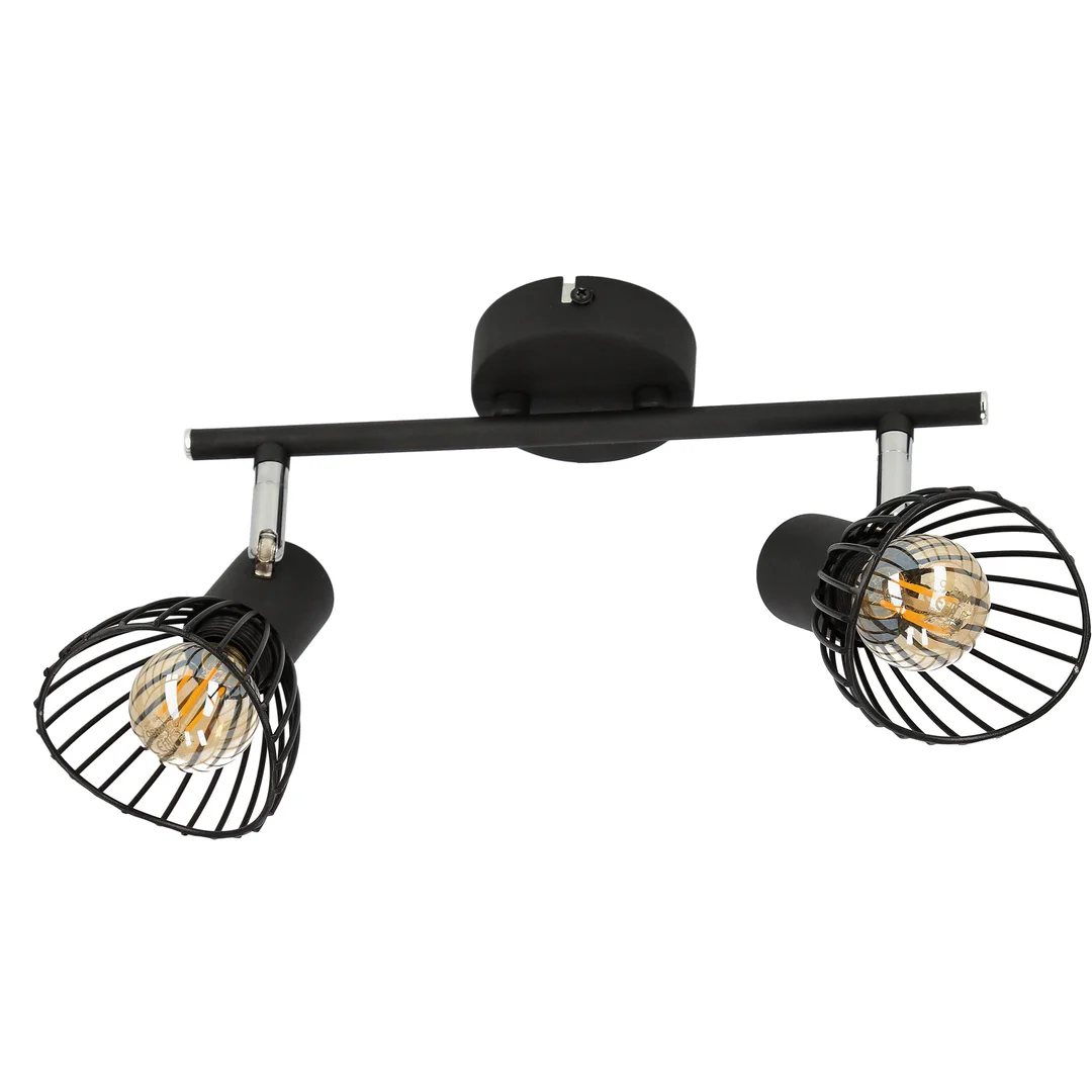 FLY LAMPA SUFITOWA LISTWA 2X40W E14 CZARNY — zdjęcie 3
