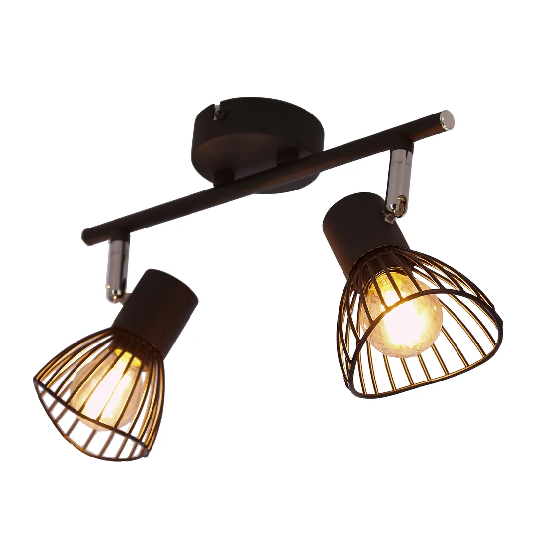 FLY LAMPA SUFITOWA LISTWA 2X40W E14 CZARNY — zdjęcie 5