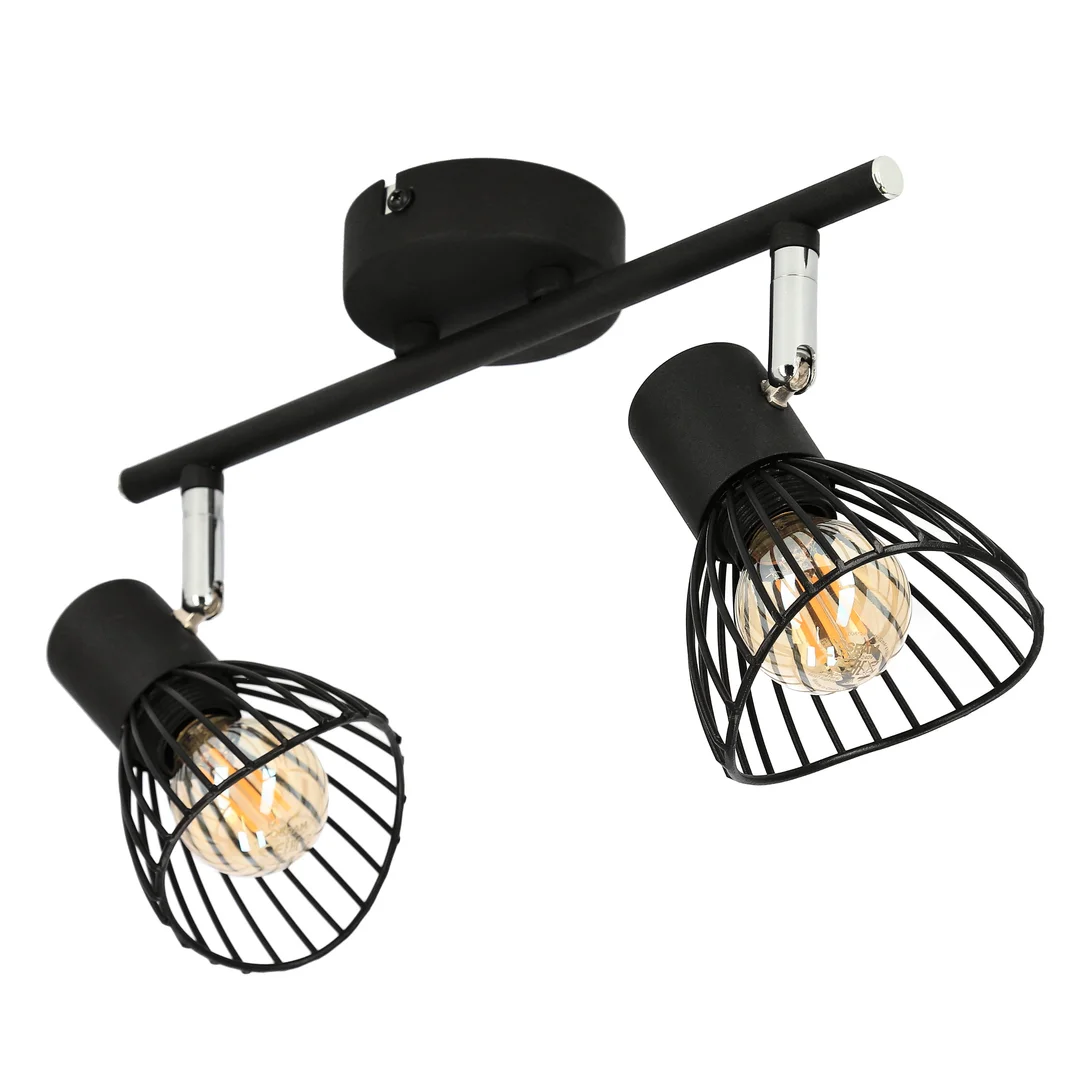 FLY LAMPA SUFITOWA LISTWA 2X40W E14 CZARNY — zdjęcie 6