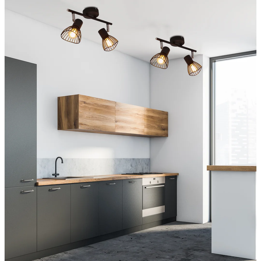FLY LAMPA SUFITOWA LISTWA 2X40W E14 CZARNY — zdjęcie 9