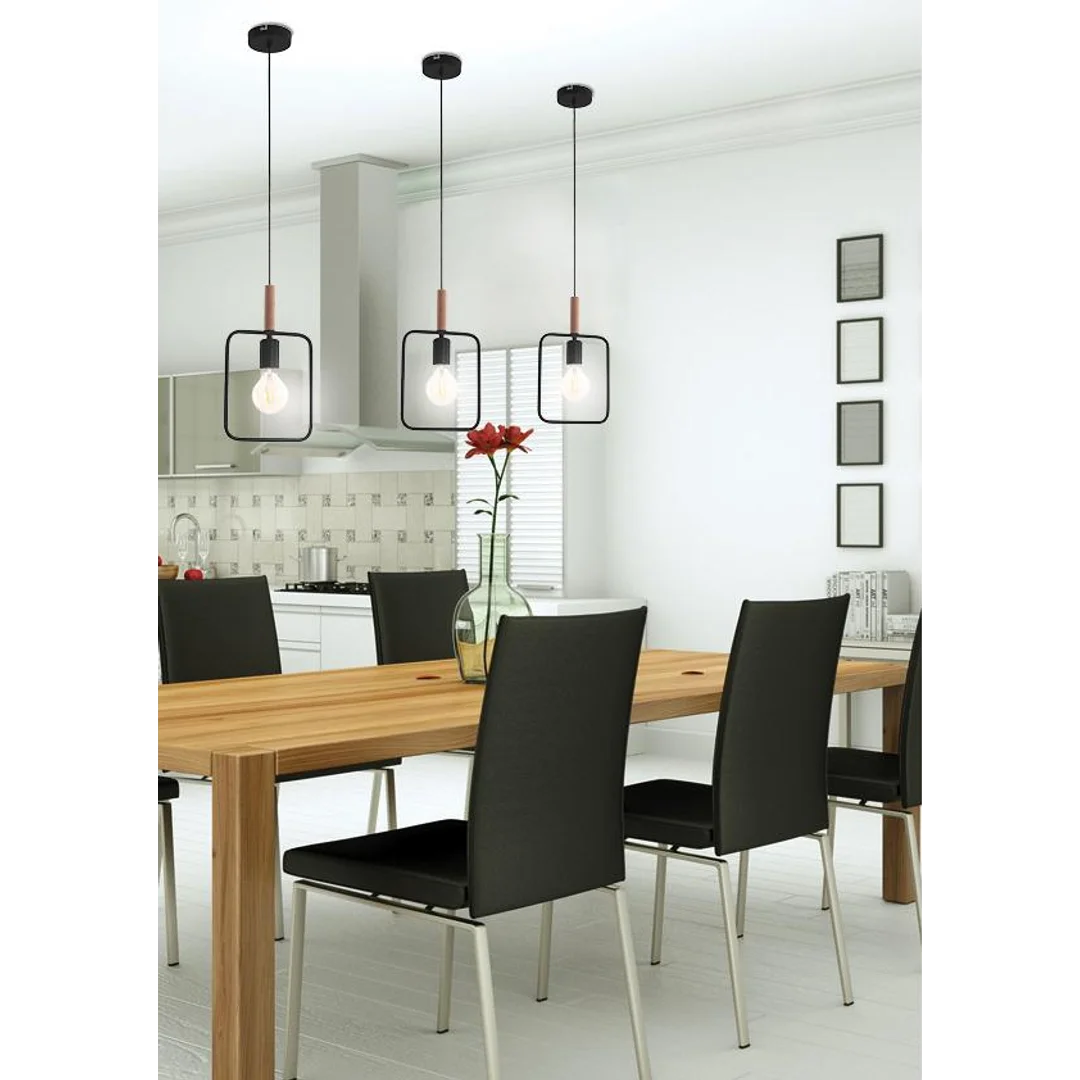 FRAME LAMPA WISZĄCA 1X60W E27 CZARNY — zdjęcie 4