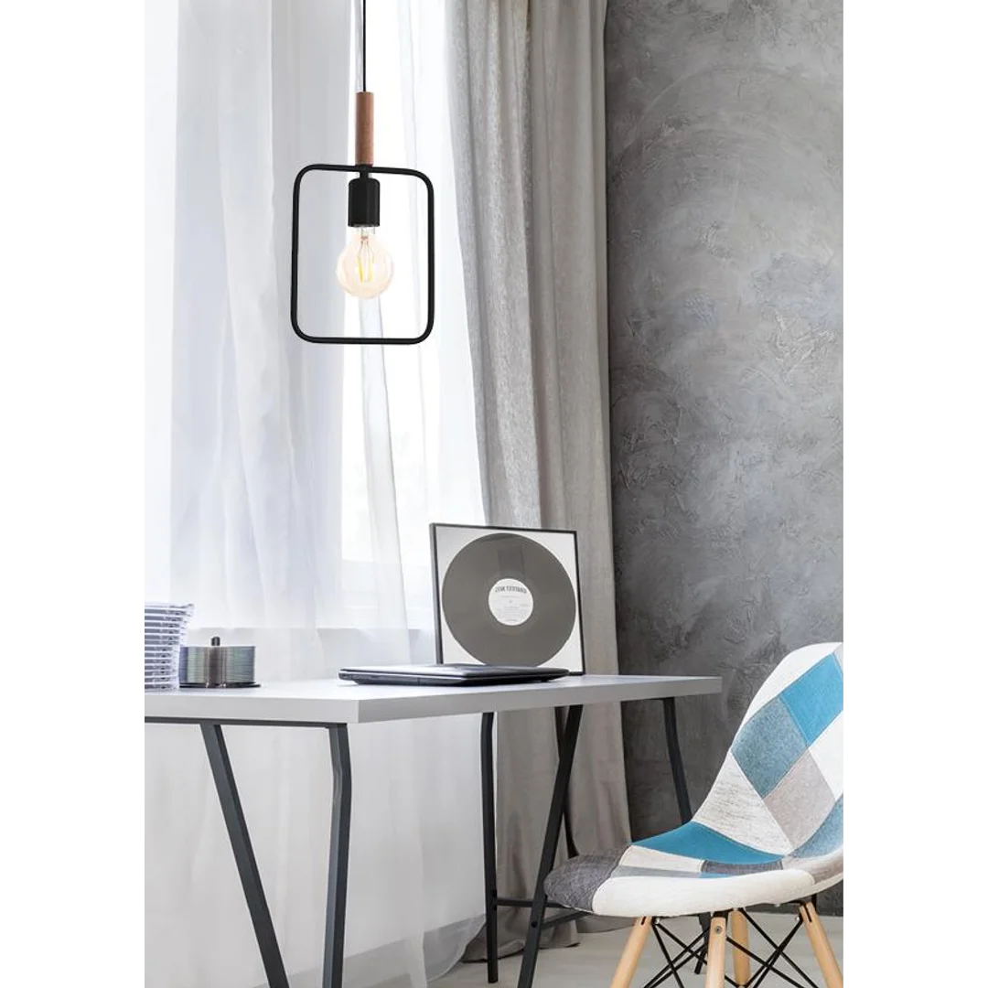 FRAME LAMPA WISZĄCA 1X60W E27 CZARNY — zdjęcie 5