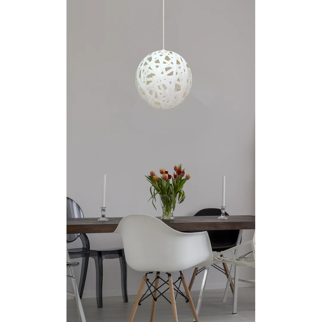 FRIDA LAMPA WISZĄCA 40 1X60W E27 BIAŁY — zdjęcie 2