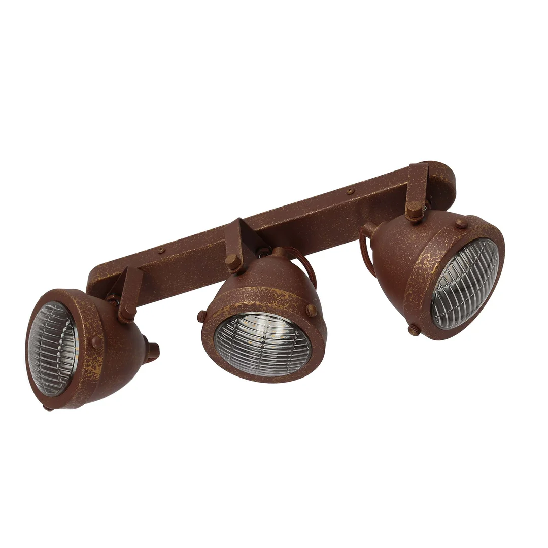 FRODO LAMPA SUFITOWA LISTWA 3X40W GU10 RDZAWY — zdjęcie 2