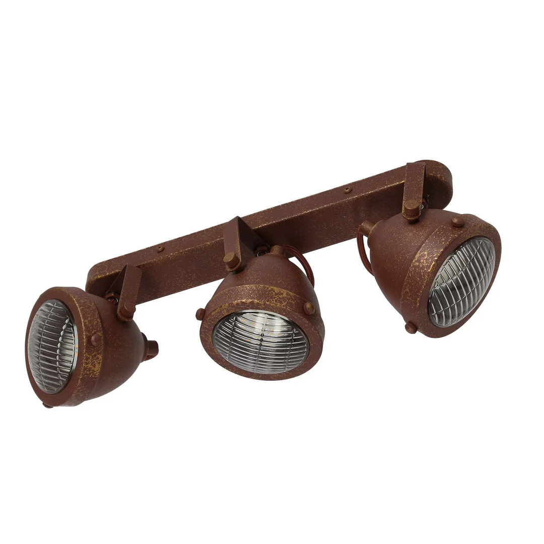 FRODO LAMPA SUFITOWA LISTWA 3X40W GU10 RDZAWY — zdjęcie 6