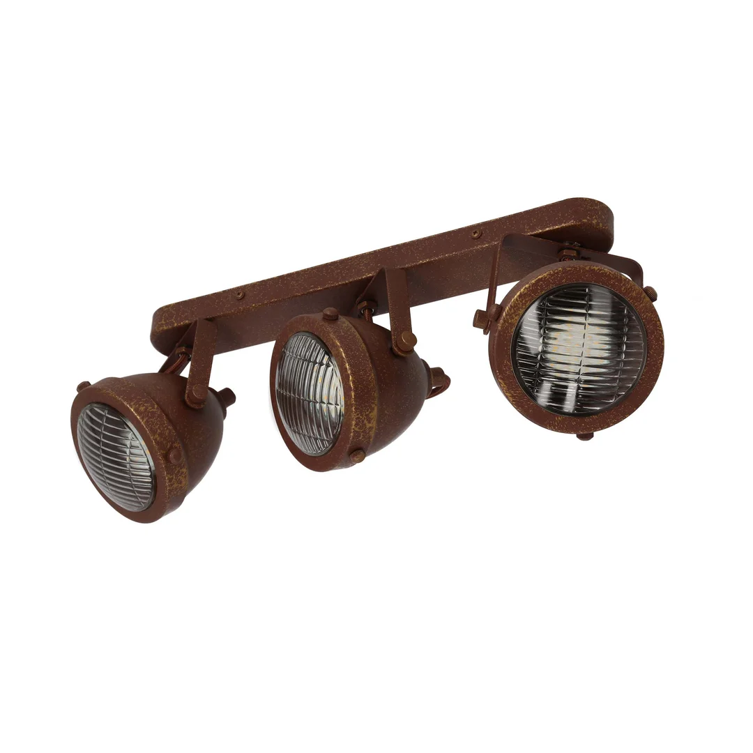 FRODO LAMPA SUFITOWA LISTWA 3X40W GU10 RDZAWY — zdjęcie 9