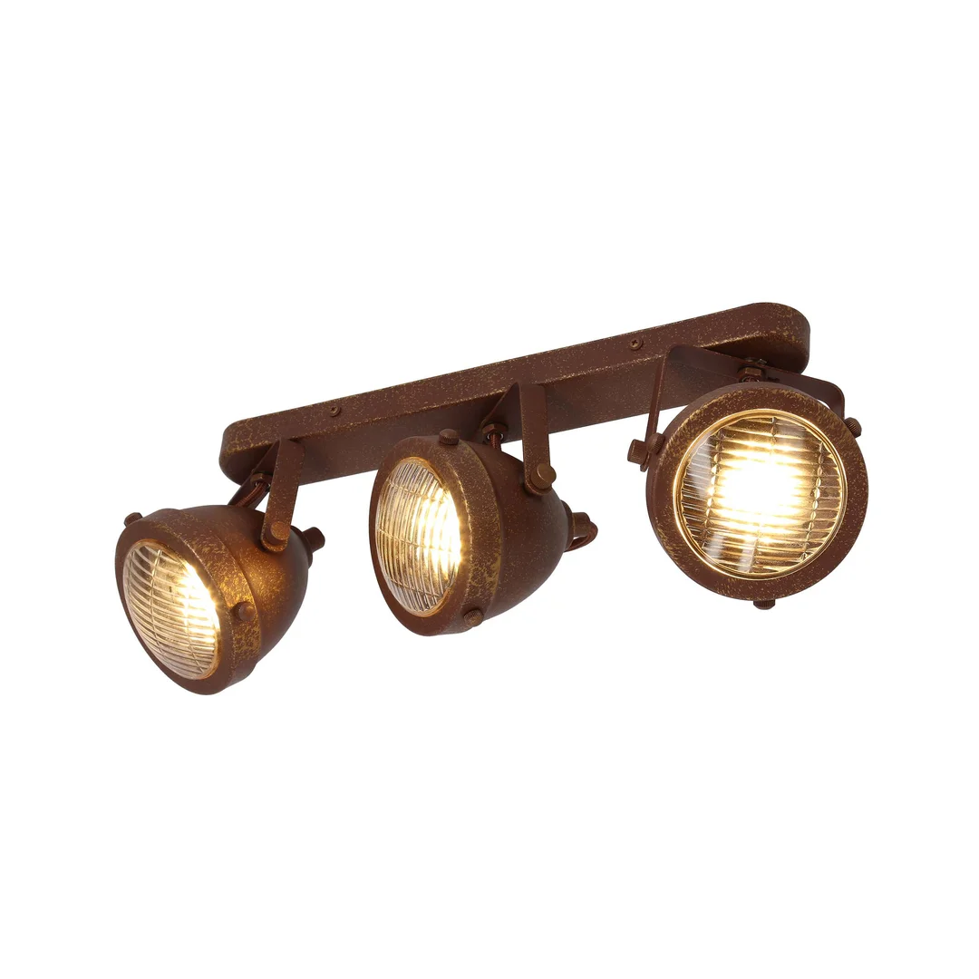 FRODO LAMPA SUFITOWA LISTWA 3X40W GU10 RDZAWY — zdjęcie 10