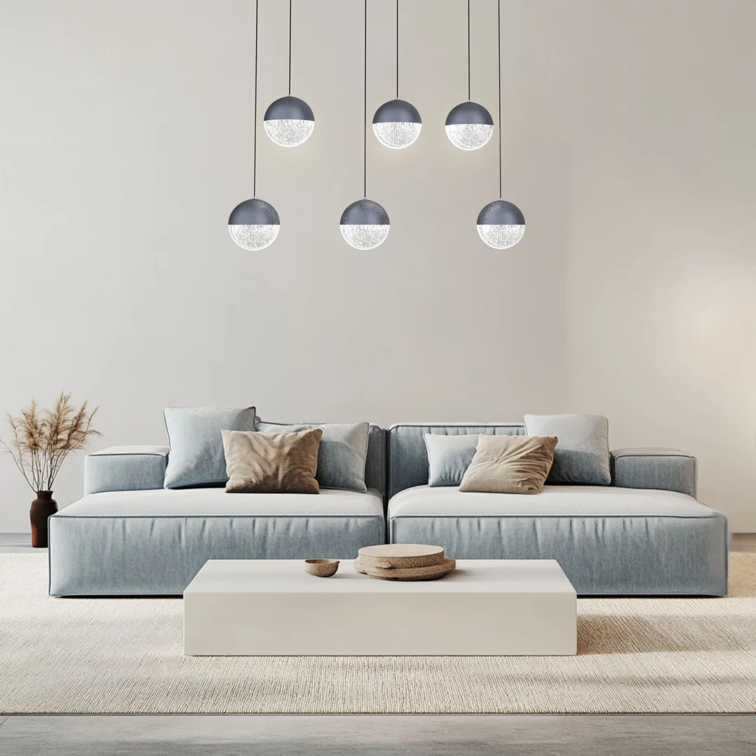FURNI LAMPA WISZĄCA 6X5W LED SZARY 4000K APETI — zdjęcie 5