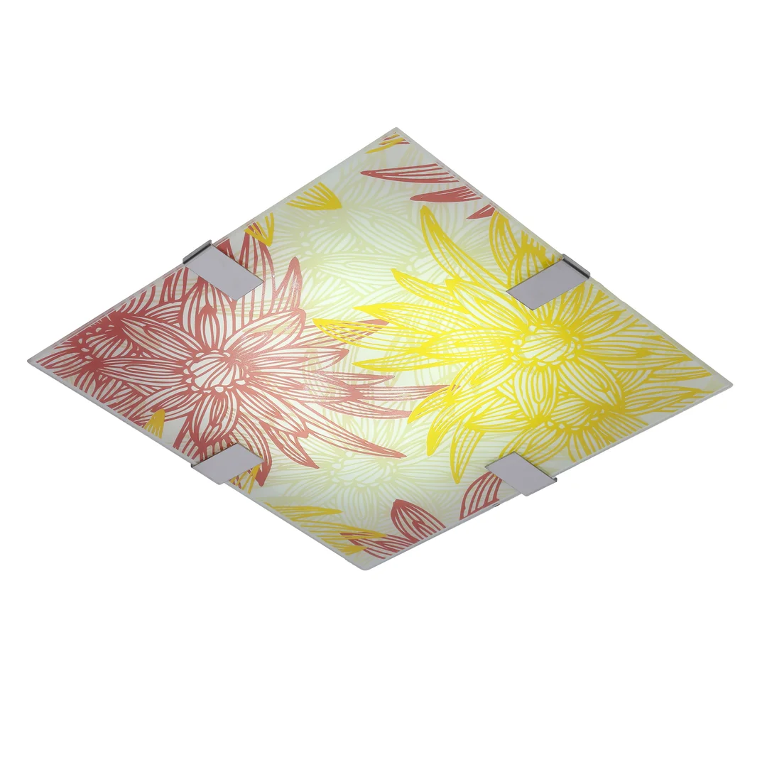 GEORGIA LAMPA SUFITOWA PLAFON 31X31 10W LED CZERWONO ŻÓŁTY 6500K — zdjęcie 5