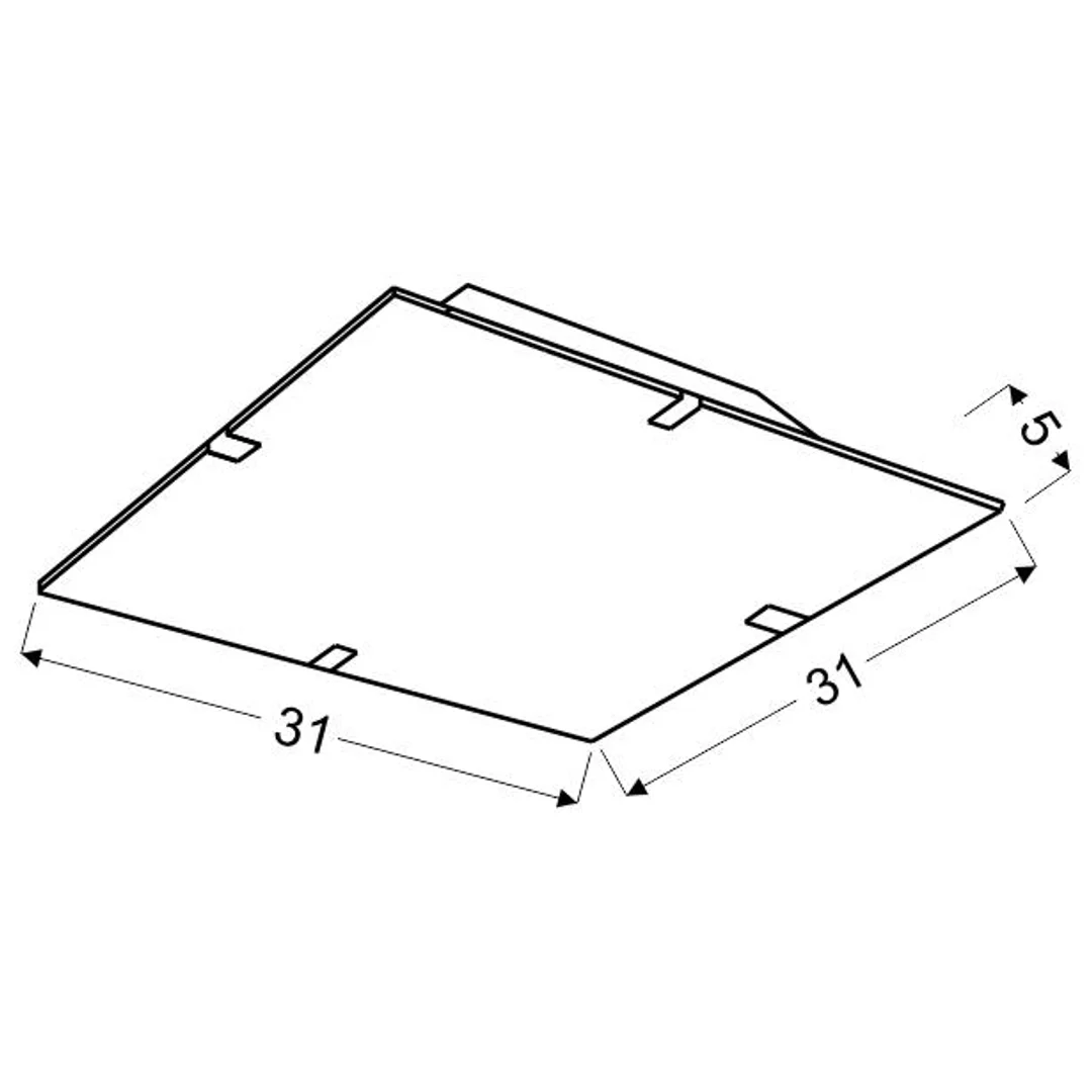 GEORGIA LAMPA SUFITOWA PLAFON 31X31 10W LED CZERWONO ŻÓŁTY 6500K — zdjęcie 7