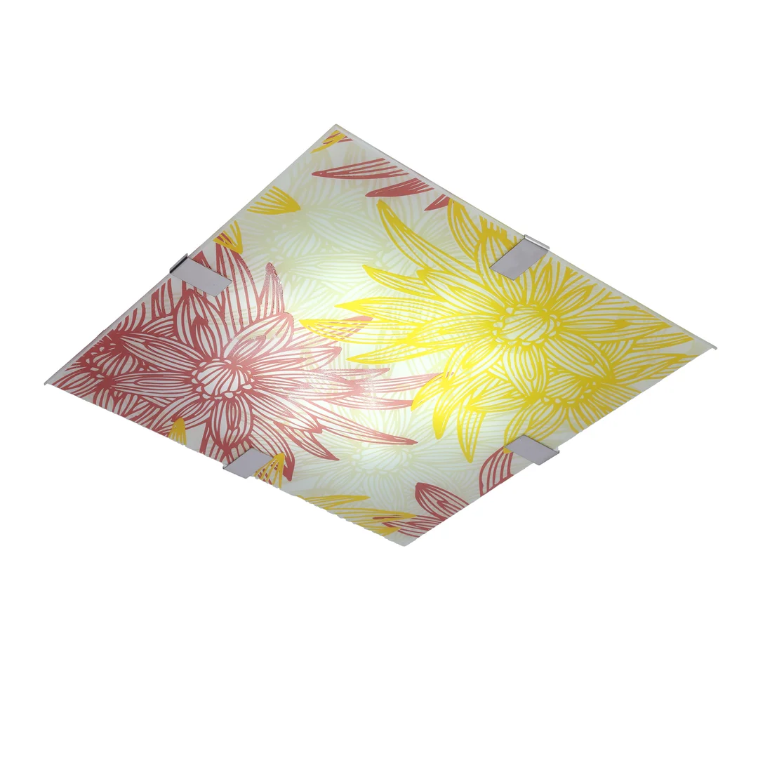 GEORGIA LAMPA SUFITOWA PLAFON 40X40 16W LED CZERWONO ŻÓŁTY 6500K — zdjęcie 5