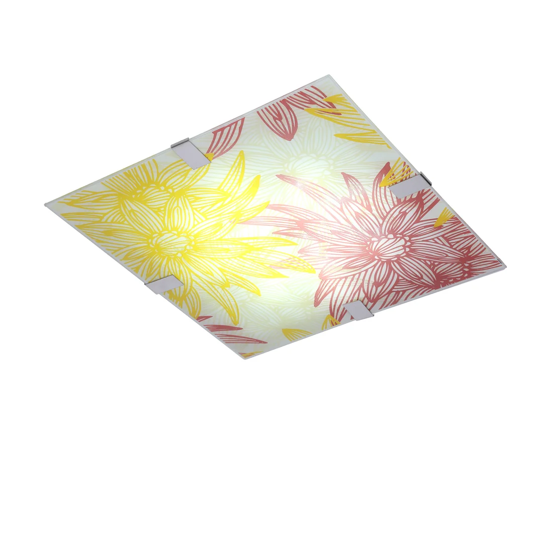 GEORGIA LAMPA SUFITOWA PLAFON 40X40 16W LED CZERWONO ŻÓŁTY 6500K — zdjęcie 8