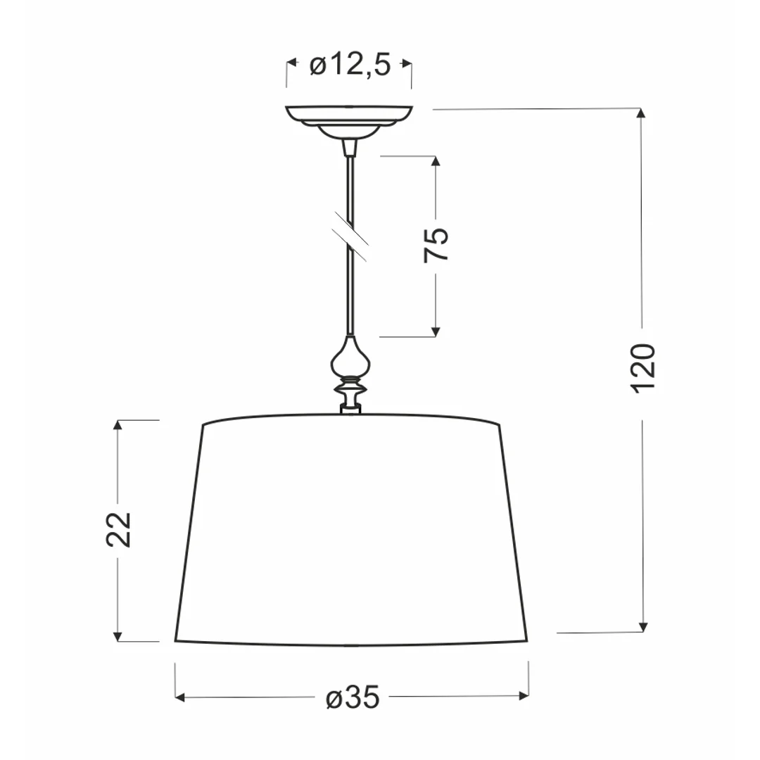 GILLENIA LAMPA WISZĄCA 1X60W E27 CZARNY — zdjęcie 9