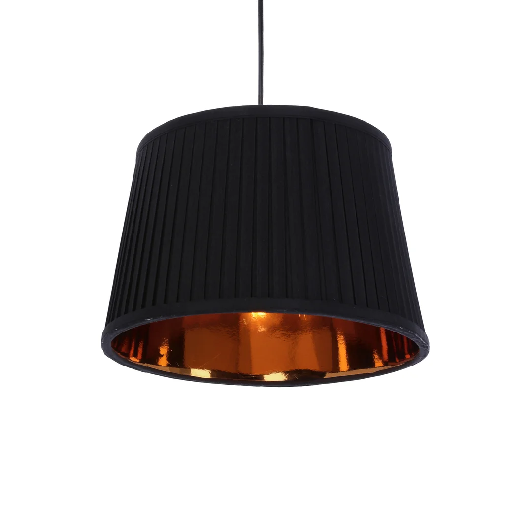 Gillo lampa wisząca czarny 2x40w e27 abażur czarny — zdjęcie 4
