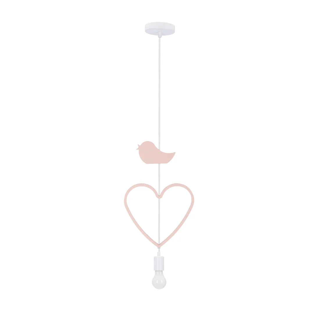HEART B LAMPA WISZĄCA 1X20W E27 IQ KIDS RÓŻOWY — zdjęcie 2