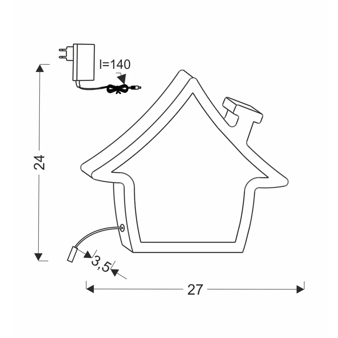 House lampa stołowa 10w led 3000k iq kids niebieski — zdjęcie 2