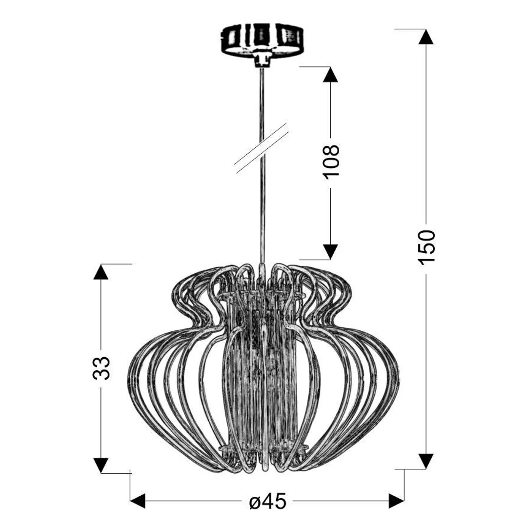 IMPERIA LAMPA WISZĄCA 1X60W E27 450X330 MAŁA NIEBIESKA PROMOCJA — zdjęcie 4