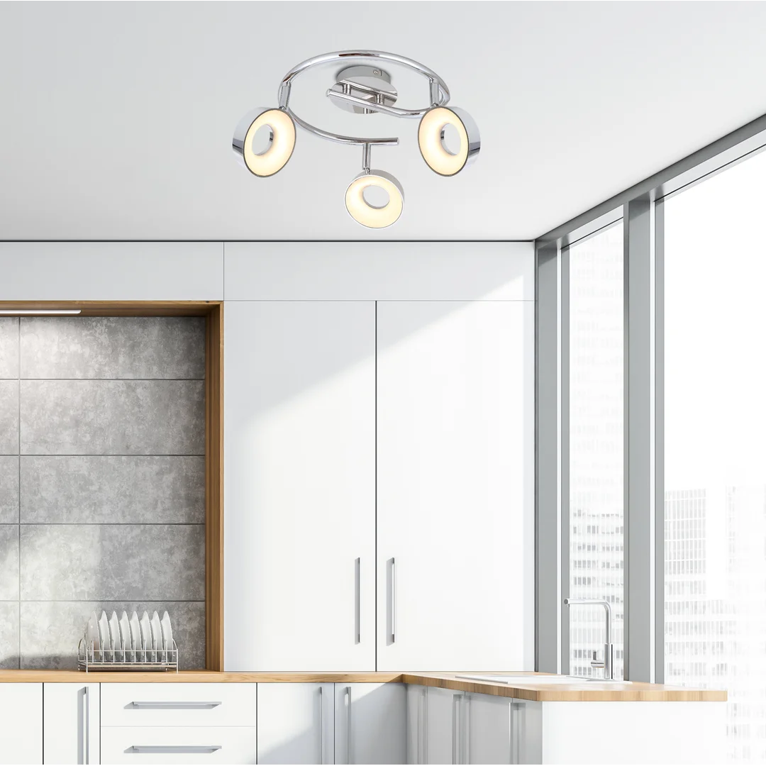ISLA LAMPA SUFITOWA SPIRALA 3X4W LED CHROM 3000K — zdjęcie 2