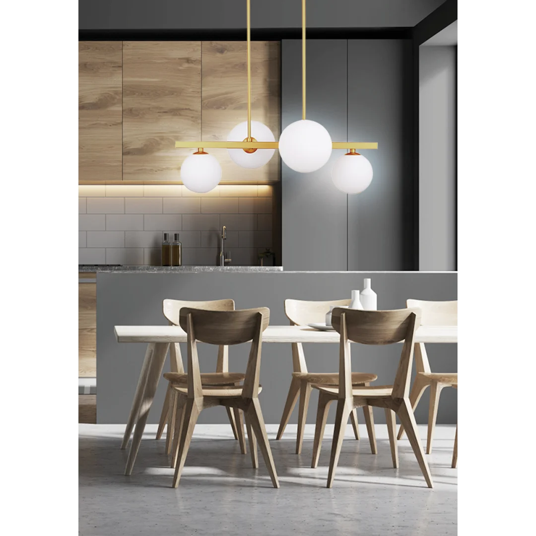 KAMA LAMPA WISZĄCA 4X28W G9 MOSIĄDZ — zdjęcie 2