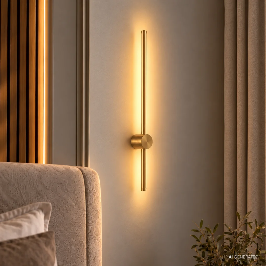 Kinkiet ARIAN 50,5 złoty 8W LED 4000K lampa ścienna nowoczesna do łazienki korytarz sypialnia garderoba salon — zdjęcie 3