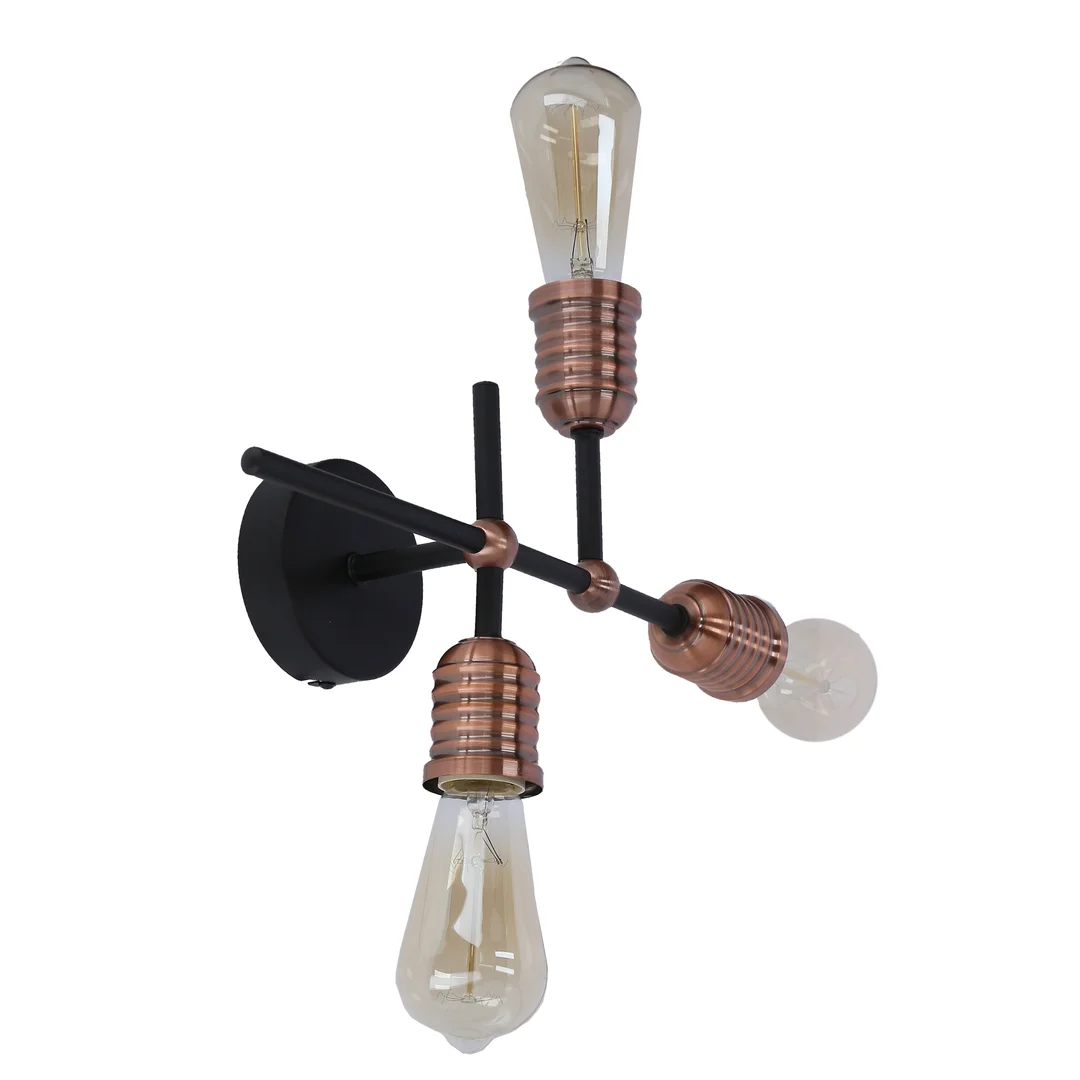 KIRIMU LAMPA SUFITOWA 3X60W E27 CZARNY — zdjęcie 7