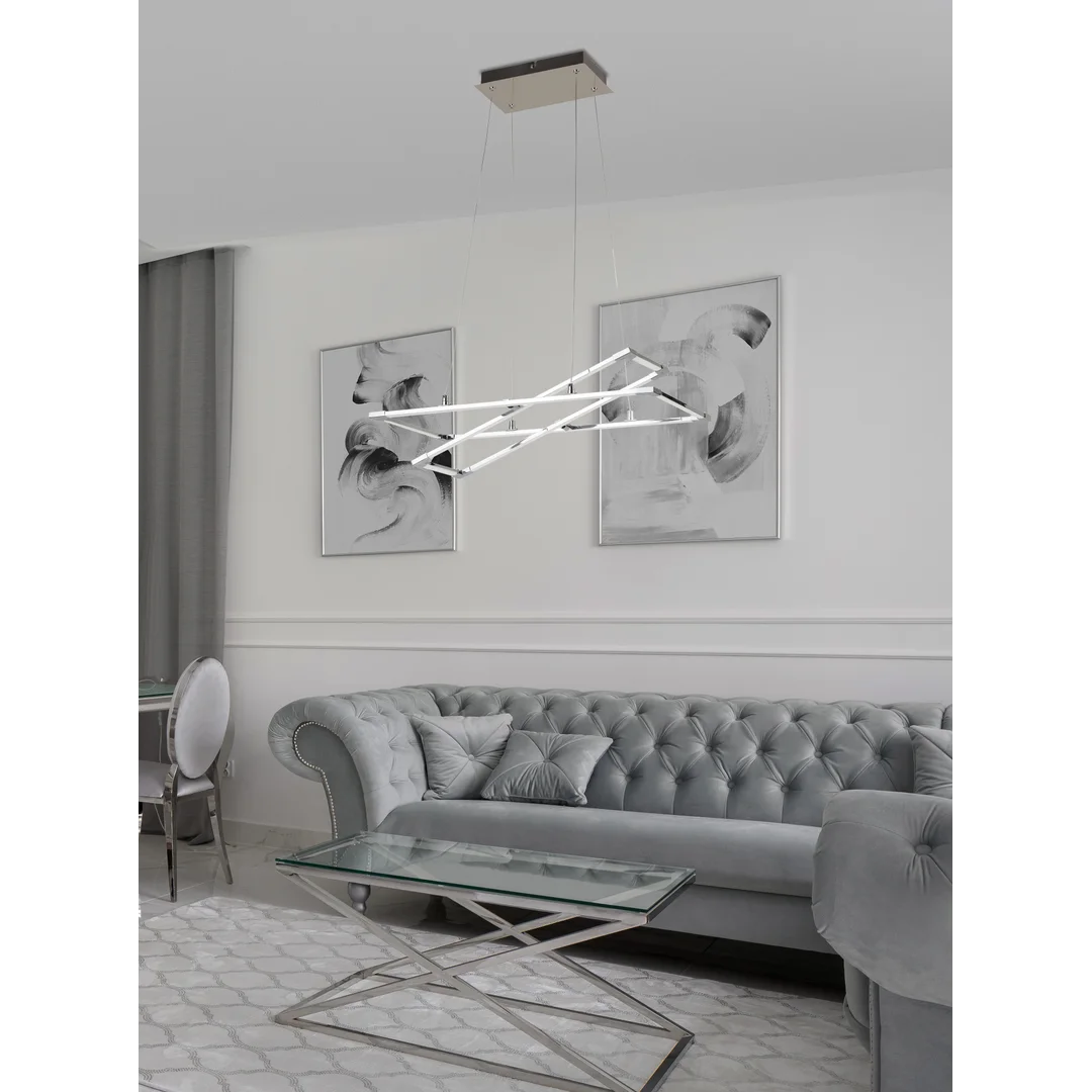 KSEROS LAMPA WISZĄCA 60X30 35W LED SREBRNO SZARY 4000K APETI — zdjęcie 3