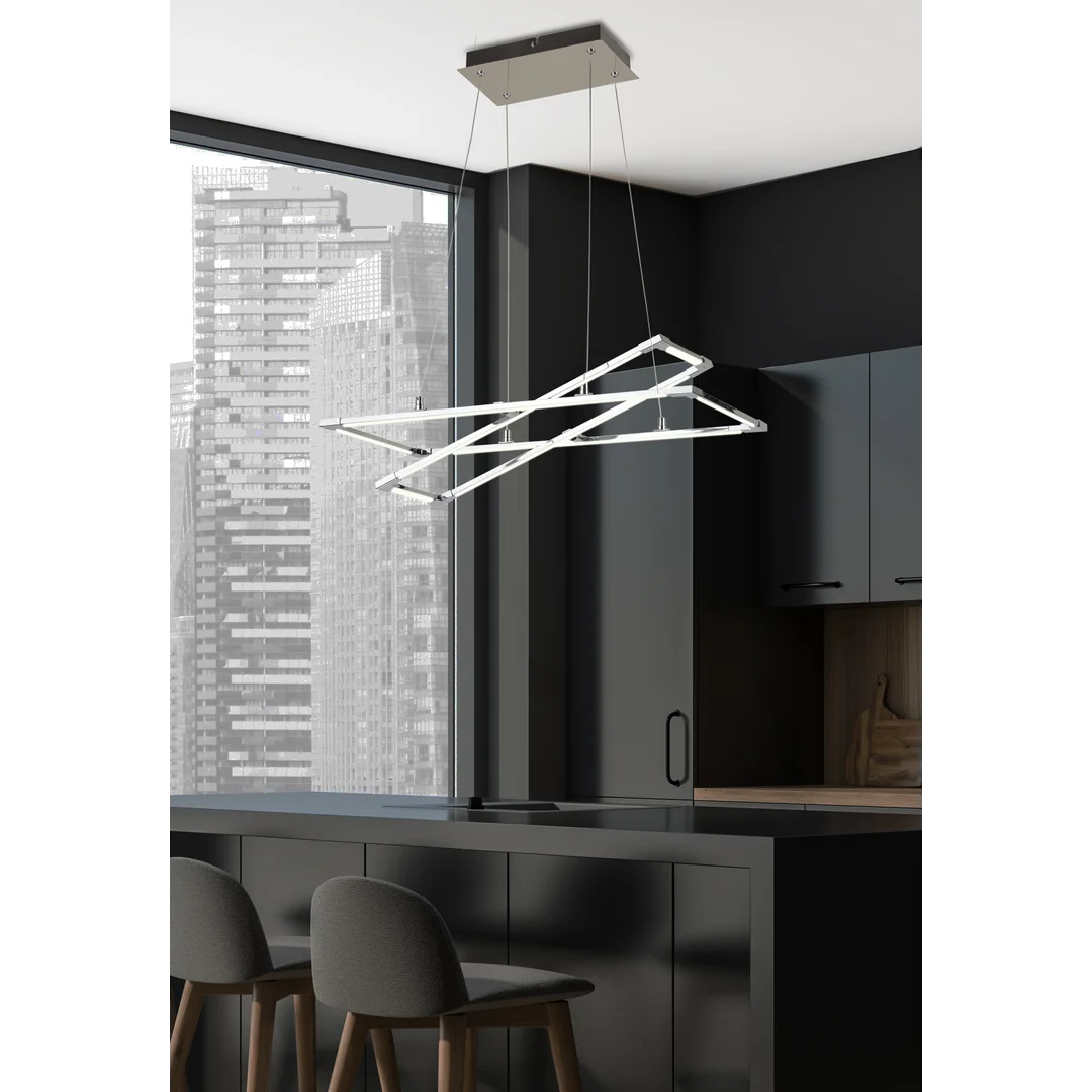 KSEROS LAMPA WISZĄCA 60X30 35W LED SREBRNO SZARY 4000K APETI — zdjęcie 4