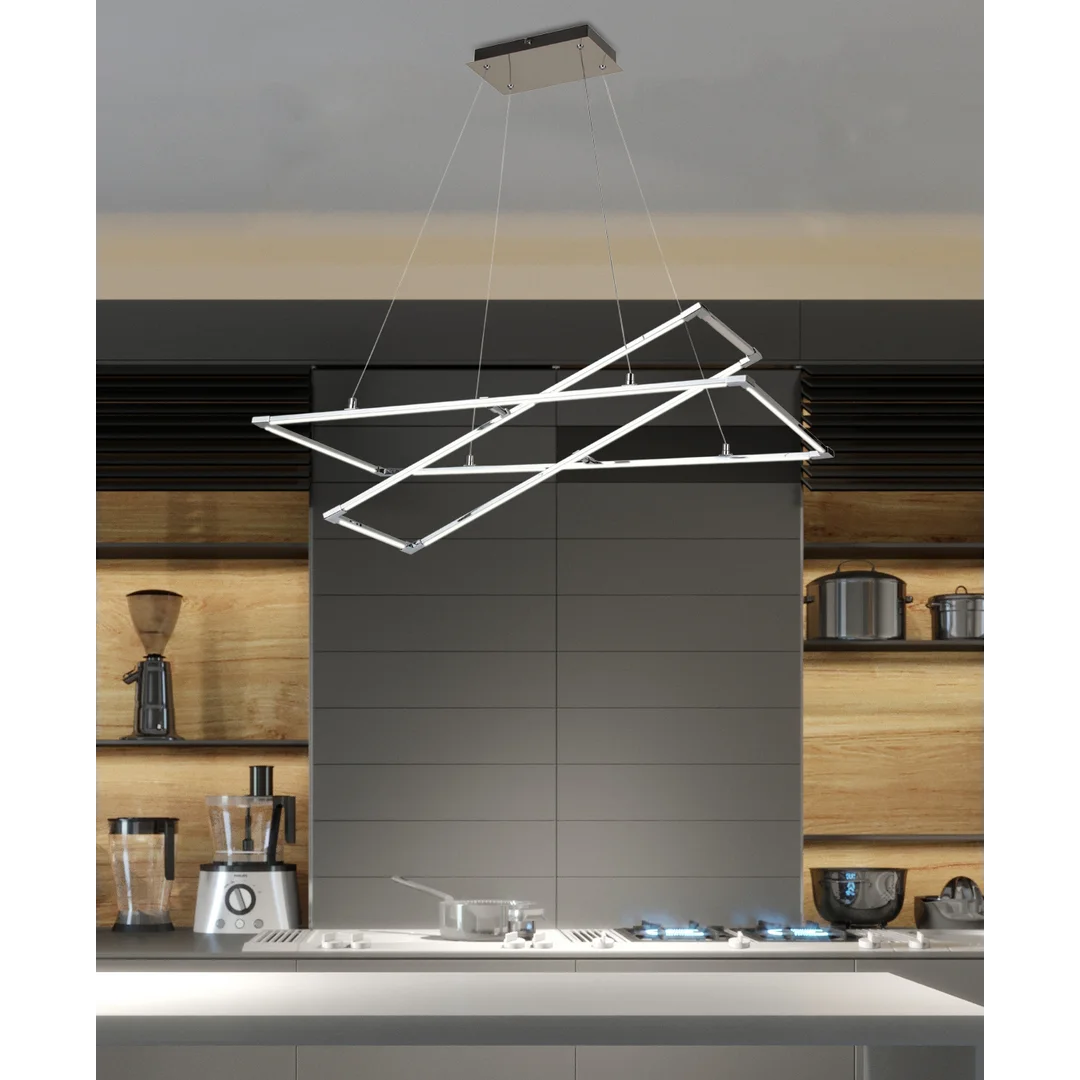 KSEROS LAMPA WISZĄCA 90X44 45W LED CHROMOWY 4000K APETI — zdjęcie 3
