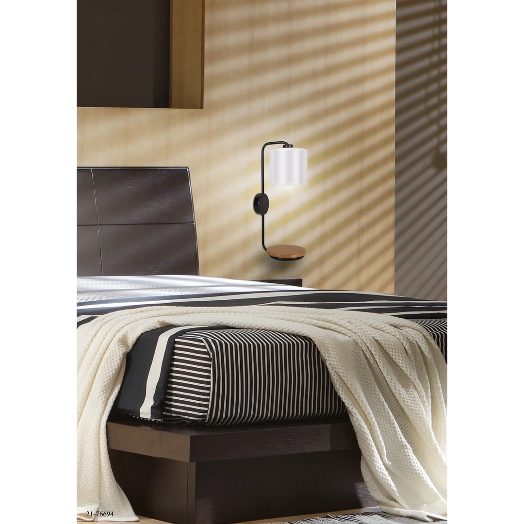 LAMPA ALPINE KINKIET 1X40W E14 CZARNY — zdjęcie 2