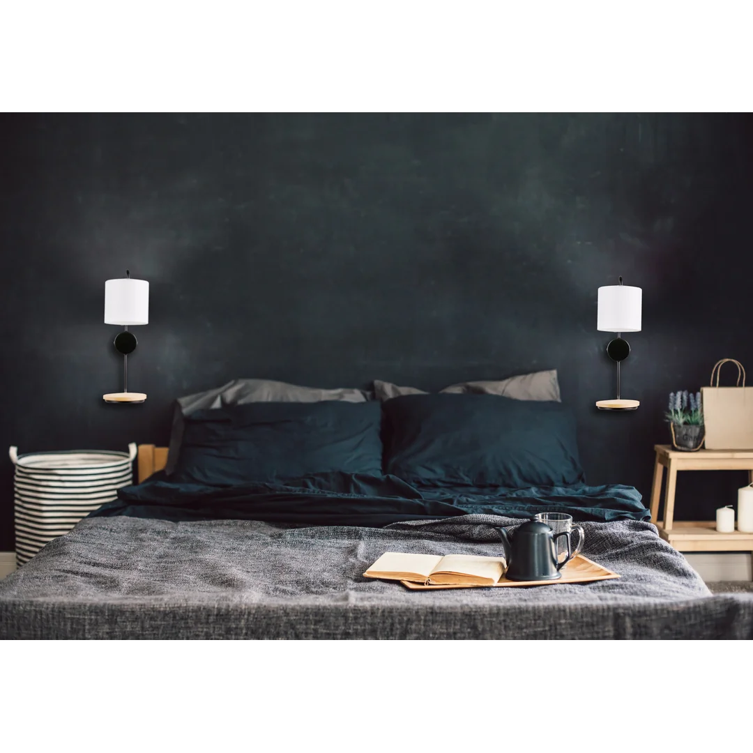 LAMPA ALPINE KINKIET 1X40W E14 CZARNY — zdjęcie 4