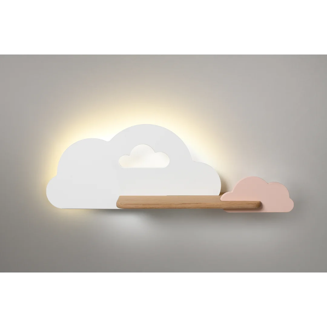 LAMPA CLOUD KINKIET ŚCIENNY 5W LED IQ KIDS BIAŁY+RÓŻOWY — zdjęcie 13