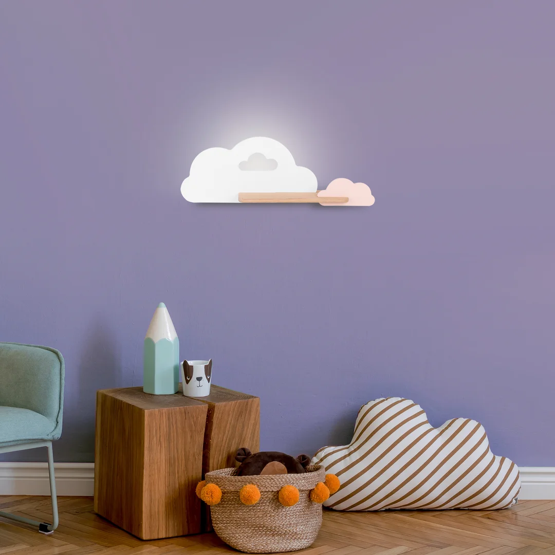LAMPA CLOUD KINKIET ŚCIENNY 5W LED IQ KIDS BIAŁY+RÓŻOWY — zdjęcie 15