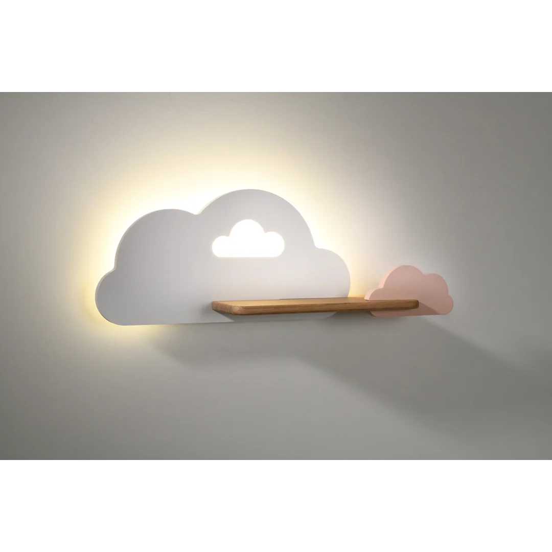 LAMPA CLOUD KINKIET ŚCIENNY 5W LED IQ KIDS BIAŁY+RÓŻOWY — zdjęcie 3