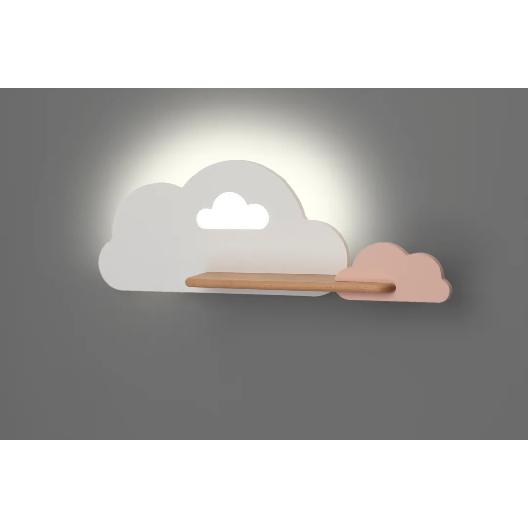 LAMPA CLOUD KINKIET ŚCIENNY 5W LED IQ KIDS BIAŁY+RÓŻOWY — zdjęcie 10